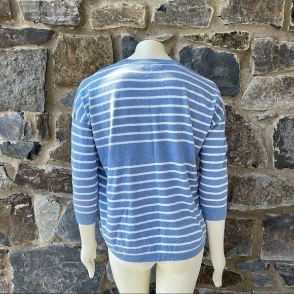 Madewell blue and white stripped sweater size M - Picture 2 of 4